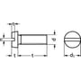 Maskinskrue, elgalvaniseret, cylindrisk, Lige, M4/70 mm