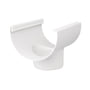 Plastmo tudstykke model 12 til tagrender, hvidt og lavet af ren hård PVC med 75mm diameter.