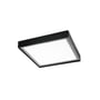 SG Armaturen Disc LED armatur i sort med en firkantet profil og mat sort finish, 283x283mm, 22W, 2700K.