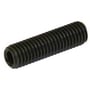 Jual Solar pinolskrue DIN 916 M4x6 mm, sort, med indvendig 6-kant og metrisk gevind. Skruen er fremstillet i kvalitet 45H.