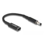 DeLock adapterkabel med USB Type-C hunstik og 5.5 x 2.1 mm stik på en hvid baggrund.