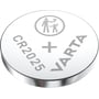 Enkelt Varta CR2025 lithium knapcellebatteri med Varta logo og CR2025 tekst i grå.