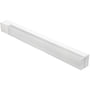 SG Armaturen Prelude Square LED spejlarmatur i hvid aluminium med skarpt design, måler 590mm bredde og giver varmt hvidt lys.