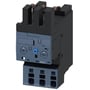 Siemens elektronisk termorelæ 3RB3123-4QE0, 6-25A, størrelse S0 med fjederklemmer og manuel/automatisk reset, vist på hvid baggrund.