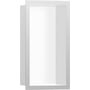 Hansgrohe XtraStoris Individual vægniche i stål med hvid mat nicheindsats, 300 x 150 x 100 mm, til indbygning i badeværelset.