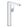 Grohe Plus XL-Size etgrebsarmatur til håndvask i blank krom med elegant, lige design og diskret Grohe logo.