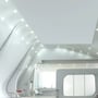 V-TAC VT-2707CCT-2 LED-indbygningsspots lyser fra loftet i et lyst, moderne rum.