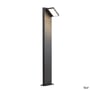SLV ABRIDOR POLE 100 LED bedlampe i antracit set skråt forfra med det lysende lampehoved vendt nedad.