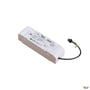 SLV NUMINOS L LED-driver 700mA, 21-29,4W, fasedæmpbar hvid driver med sort kabel og stik på hvid baggrund.