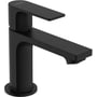 Hansgrohe Rebris S håndvaskarmatur i mat sort med et elegant design og 1-grebs betjening med CoolStart funktion.