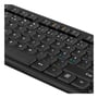 Nærbillede af tasterne på DELTACO USB tastatur, visende nordisk layout og sorte taster.