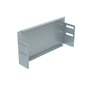 Legrand P31 endestykke til kabelbakke, 100x300 mm, lavet af pregalvaniseret stål med synlige monteringshuller.