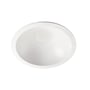 SG Armaturen Rax Eco 200 downlight i hvid, med en mat finish og integreret cirkulær lyskilde i midten på hvid baggrund.