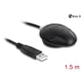 DeLock Navilock EVA-M8Q GNSS-modtager set tæt på med USB-stik og u-blox 8-markering.