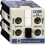 Schneider Electric LA1SK11 hjælpeblok med 1 slutte og 1 bryde kontakt, viser Telemecanique logo og skrueterminaler.