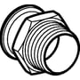 Teknisk illustration af Geberit Mapress overgang CUG muffe/nippel i kobber, 54 mm x 2".