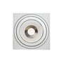 Ovenfra-perspektiv af Mirora AR111 overfladespot, fremhæver den cirkulære indramning omkring GU10 fatningen.