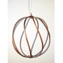 Elegant kobber loftlampe med et moderne ringdesign og indbygget LED-lys, 520 mm i diameter.
