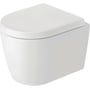 Duravit ME Compact vægmonteret toilet i mat hvid, med skjult montering og HygieneGlaze Plus overflade.