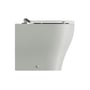GSI Tono back-to-wall-toilet i mat grå set fra siden med låg og den flade bagkant synlige.
