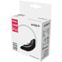 Emballagen til det sorte downlight kit viser Avide-logo og en GU10-fatning til indbygning.