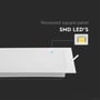 Detaljebillede af V-TAC LED panel med fokus på SMD LED'er, der viser lyskilden.