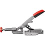 Bessey STC-IHH25 maskinbordspænder med vandret grundplade og vertikal spændearm i metal med rødt plasthåndtag.