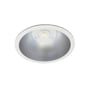 SG Armaturen Rax Soft 200 downlight med hvid ramme og satin matt reflector, ideel til kontorer og offentlige rum.