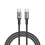Verbatim Sync & Charge USB-C-kabel med de to stikender rettet op og kablet samlet i buer.