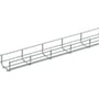 Wibe Defem gitterbakke i rustfrit stål 316L med mål 55x75mm og 2,5 meters længde set fra siden.