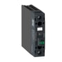 Schneider Electric solid state relæ, 1-faset, 20A, model SSD1A335BDC3, detaljeret set forfra med tydelige mærkninger og grøn status LED.
