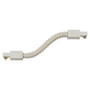 SG Armaturen Zip 230V Flexi stykke i hvid, designet til at sammenkoble Zip skinnesystemer med fleksibel forbindelse.