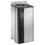 Danfoss VLT FC202 frekvensomformer med 37kW effekt, IP20C1 filter og metrisk kabelindføring, vist frontalt på en neutral baggrund.