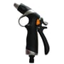 Ironside sprøjtepistol i aluminium med sort gummigreb, hvor den orange justeringsknap og pistolgrebet ses tydeligt.