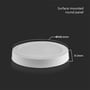 Illustration af V-TAC 24W rund panel med dimensioner angivet: diameter 288.6 mm og dybde 31.2 mm.