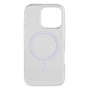Transparent MagSafe-cover til iPhone 16 Pro set bagfra med tydelig kameråbning og magnetring.
