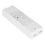 Ledvance Zigbee Direct Easy-styreenheden til RGB- og TW-LED-bånd set skråt ovenfra med tilslutninger og mærkning synlige.