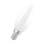 Osram LED kertepære Classic med E14 sokkel, 3,4W effekt og mat hvid overflade.