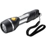 Varta Day Light Multi LED F10 lommelygte i sort og sølv med gul knap og sort snor til håndleddet.