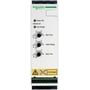 Schneider Electric Altistart 01 softstarter med 3 drejeknapper til indstilling af starttid, initial spænding og stoppetid.