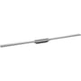 Hansgrohe Raindrain Flex afløbsrende på 1200 mm, 60 mm bred, med børstet stål overflade og integreret afløb.