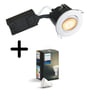Uni Install indbygningsspot, inkl. LED-pære (Philips Hue White / CRI>80 / 6W / 400lm / 36° / 2700K / dæmpbar), GU10 (230V), rund, hvid – Nordtronic, Philips Lighting