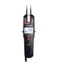 Elit Uniks CF1500D spændings- og strømtester med tydelig digital skærm og funktionsknapper, isoleret på hvid baggrund.