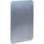 Schneider Electric montageplade PMM i galvaniseret stål, 270 x 540 mm, med afrundede hjørner og forborede huller.