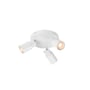 SLV PURI CW hvid loftlampe med tre justerbare spots, GU10 fatning og IP20 klassificering.
