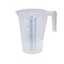 Kabi målebæger model 1470, 5,0 liter i gennemsigtig PP plast med tydelig blå milliliterskala og praktisk hank.