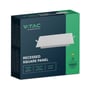 Emballagen til V-Tac 18W LED indbygningspanel, viser 220-240V, 4000K daghvidt lys og 1980 lumen.