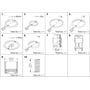 Diagram over dele til Danfoss vedligeholdelsessæt SCA 65, inklusiv nylon-, aluminiums- og fiberelementer samt forskellige ringe.