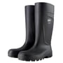 Et par sorte Bekina Boots Steplite BK2105 S5-sikkerhedsgummistøvler i størrelse 41 set skråt forfra.