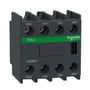 Schneider Electric hjælpeblok LADN31 med 3NO + 1NC kontakter og skrueterminaler, mørkegrå.